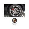 4 x Porsche Macan 65mm grijze naafdopjes met logo