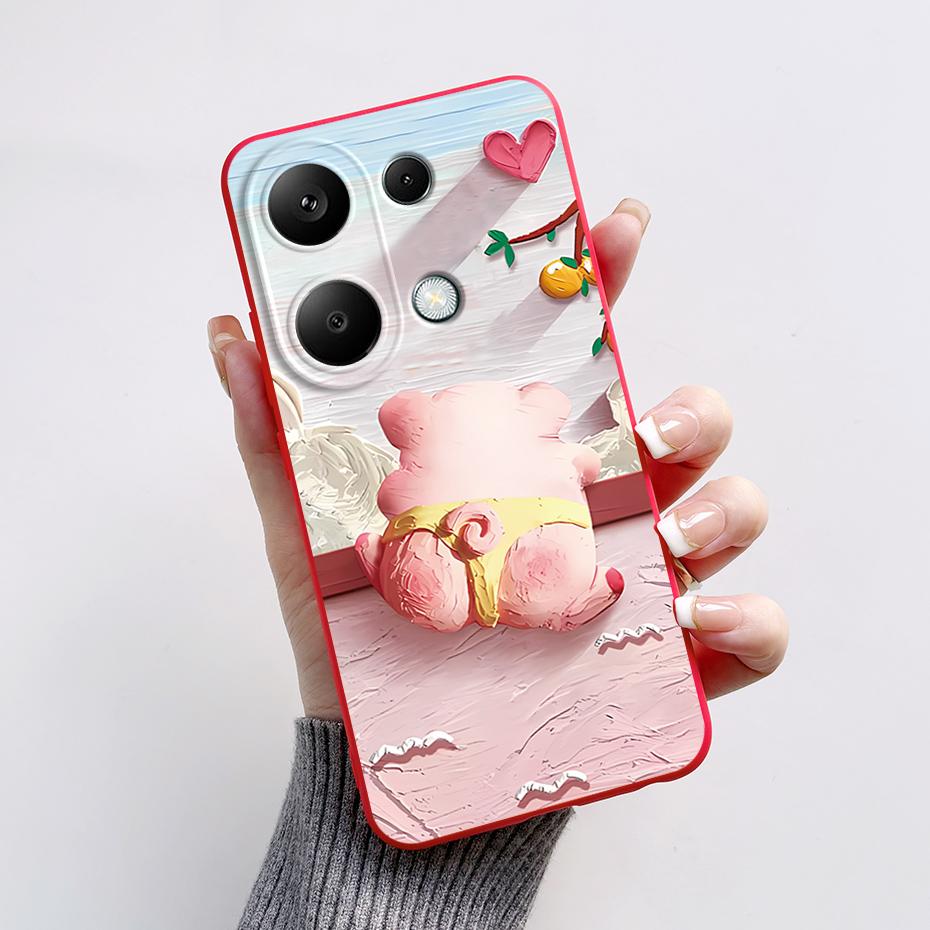 For Xiaomi Poco M6 Pro Case Soft Silicone Cute Cat Panda Shockproof Cover for Poco M6 Pro 4G TPU Coque Funda Shell M6Pro 6.67''