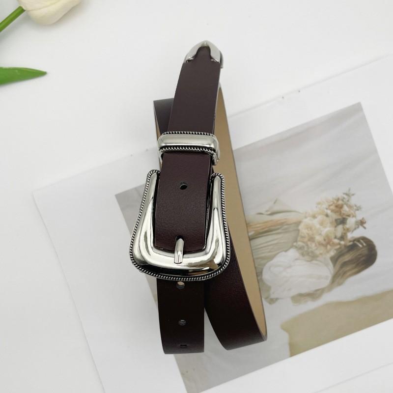 Metallic Vintage Inspired Narrow Waist Belt For Women Stylish And Versatile Accessory Fashion