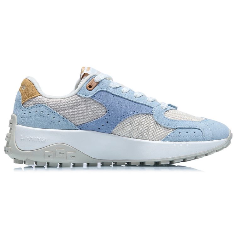 Li Ning CF Tian Ling Comfortable Low-Top Sports Casual Shoes Women Sneakers Cloud-Gray Blue AGLR180-1