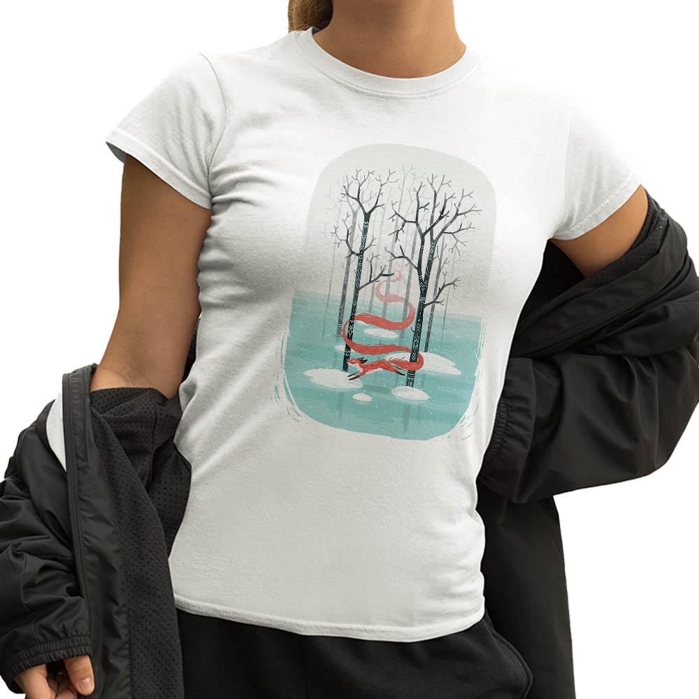 Little Red In The Forest Printed T Shirt Women Minimalism Summer Plus Size Versatile Urbano