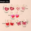5pcs/set Butterfly Drop Earrings for Women Girls Love Heart Dangle Earrings Party Jewelry Gifts