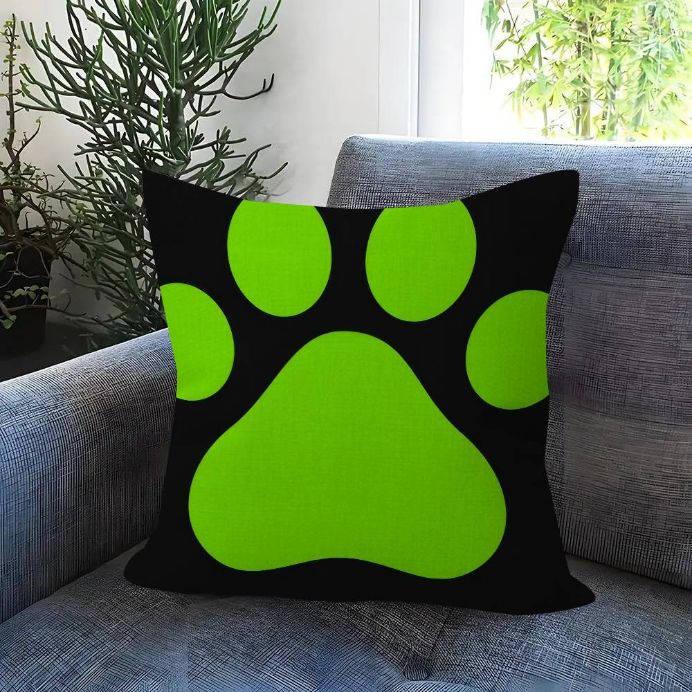 Fashion Black Cat Paw Cushion Cover Pillowcase Upholstery Sofa Throw Pillow Home Decor Pillowcas
