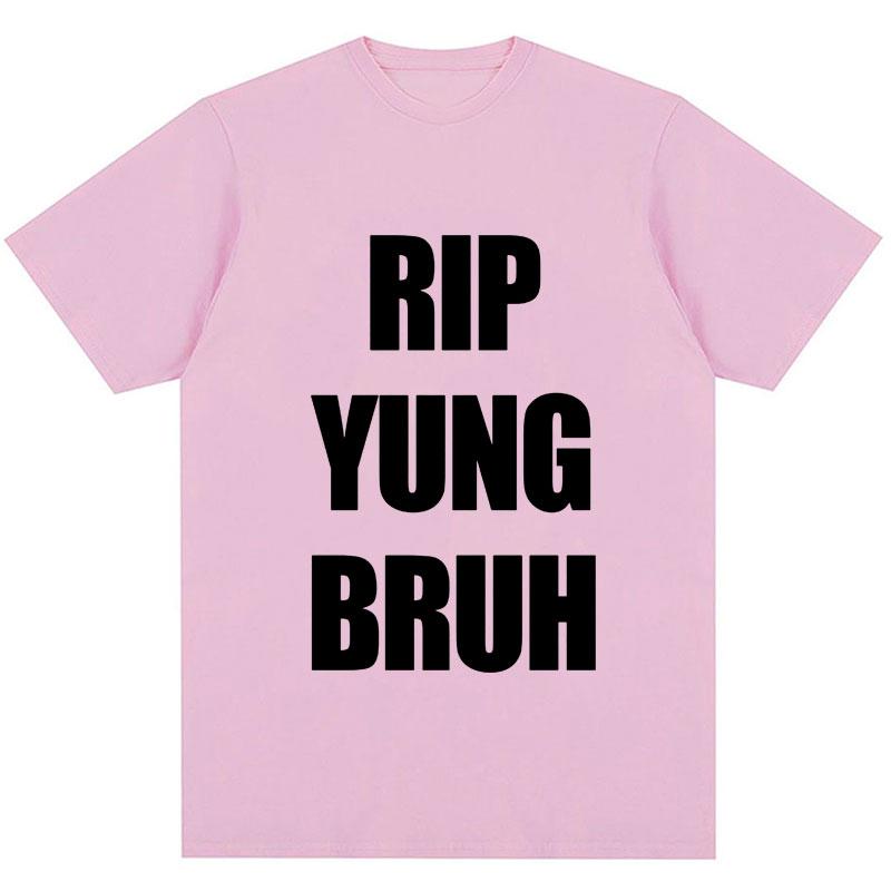 RIP YUNG BRUH Graphic T-Shirt Lil Tracy Meme Peep Summer Funny T Shirt Men Women Cotton Oversized Hip Hop T-Shirts Streetwear