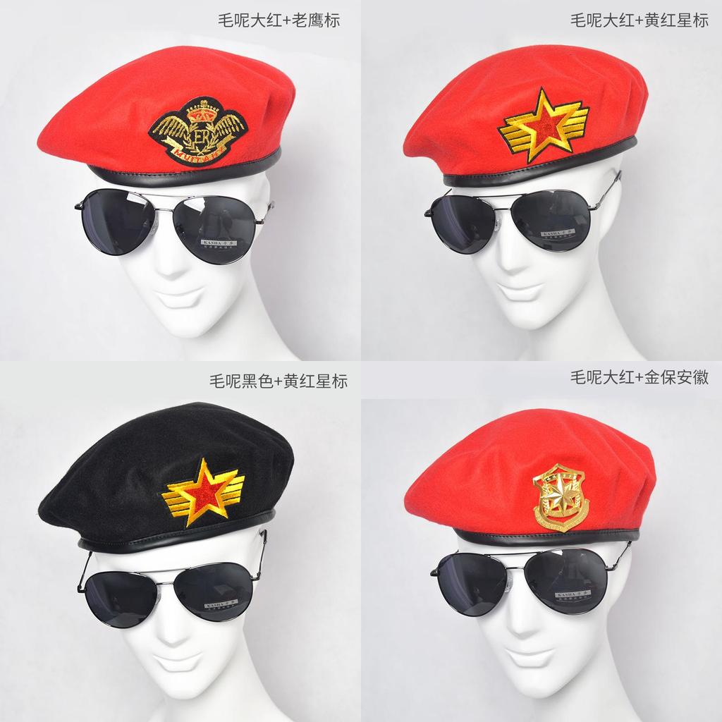 Marvel Logo Wool Beret Hat With Retro British Style And Uv Sunshade For Adults