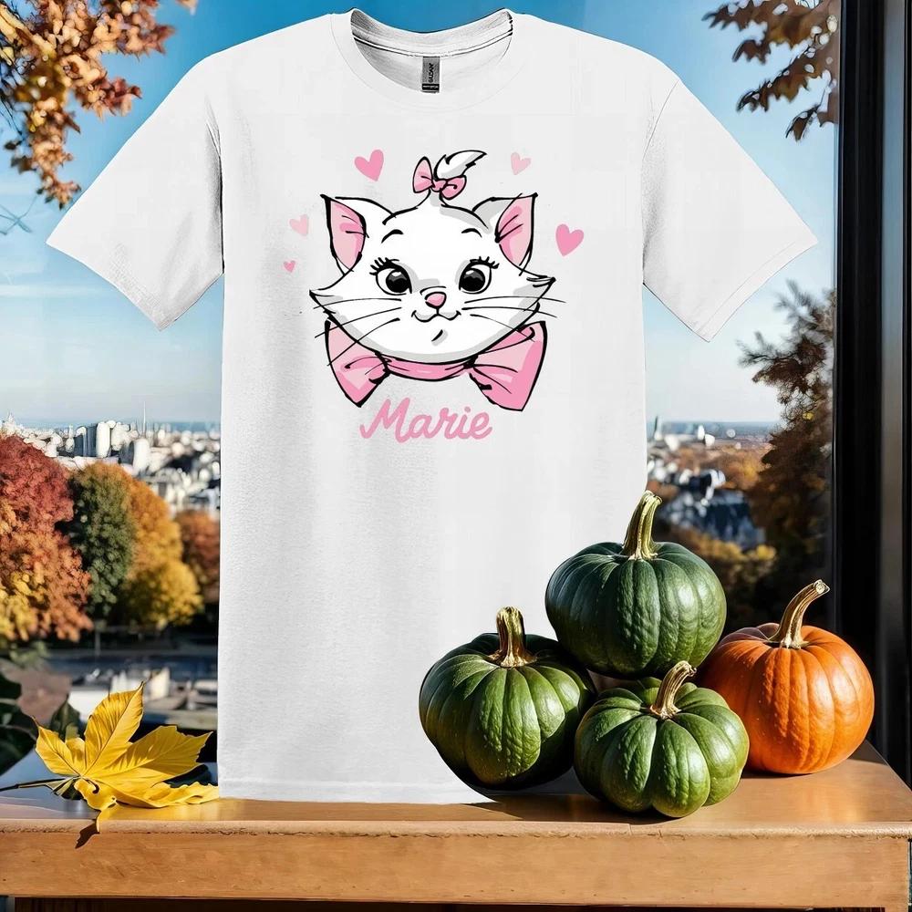 The Aristocats Marie Pink Bow White TShirt S