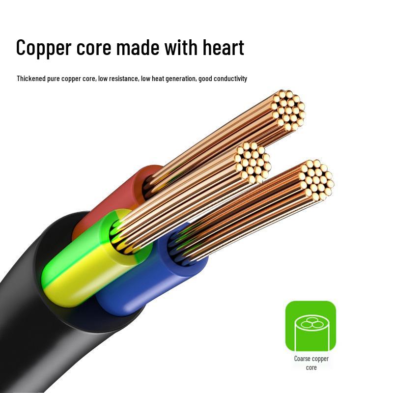 European Standard 3-Core Power Cord, 0.75mm², 1.5m, C13 Connector, Pure Copper.