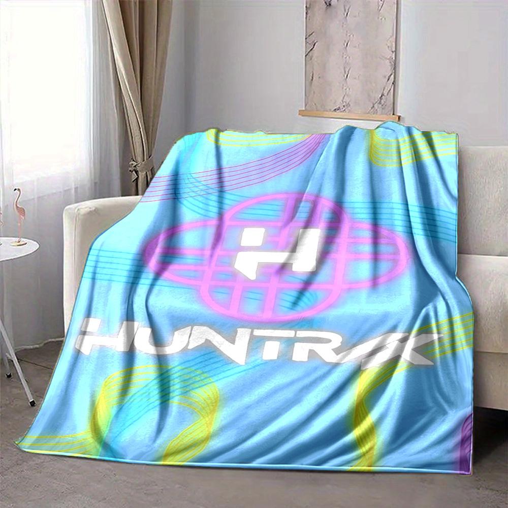 1PC Huntrix Logo Blanket Soft Warm All Season Throw for Sofa, Bed, Car, Office Vibrant Colorful Design, Durable & Cozy Gift