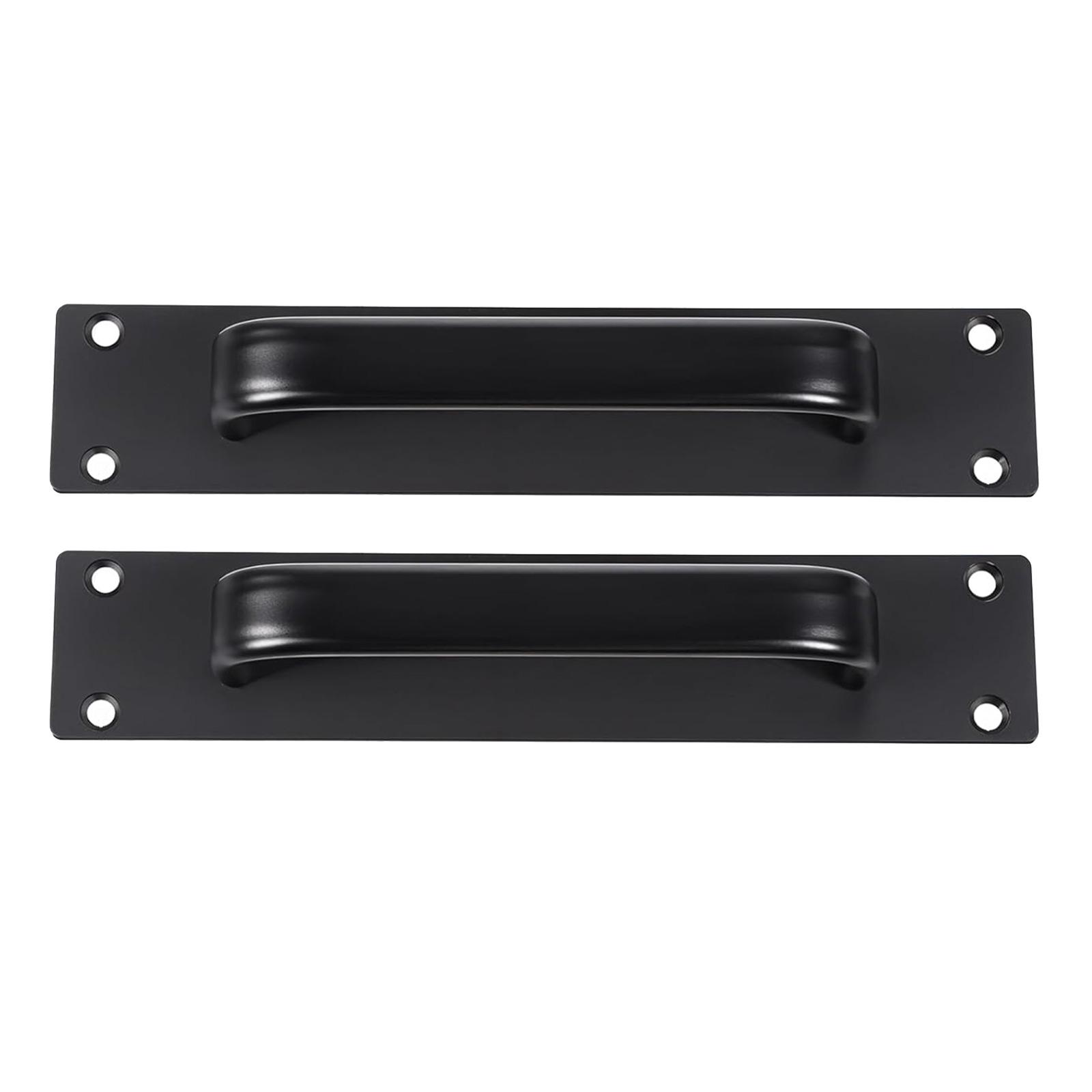 

Black Sliding Barn Door Handle 2Pieces Set 7.1Inch Hole Center Aluminum Alloy Cabinets Hardware for Bathroom Closet 1