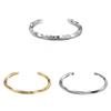 Modern Titanium Steel Cshaped Open Bracelet For Couples And Men Women