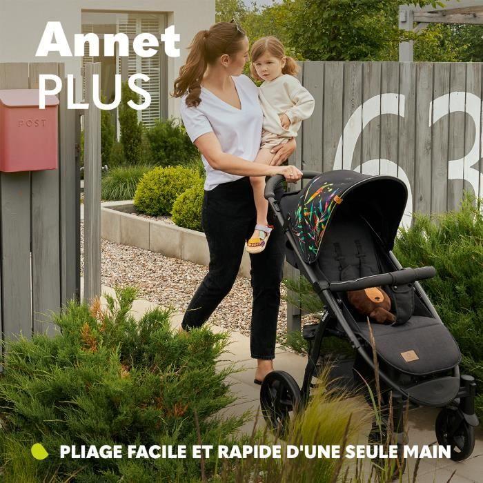 Poussette Canne Universelle LIONELO Annet Plus - Jusqu'à 22 Kg - Sécurité 5 Points D'attache