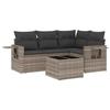 VidaXL Salon de Jardin avec Coussins 5 pcs, Canapés de Terrasse, Ensemble de Meubles de Patio, Mobilier d'Extérieur, Gris 3220121