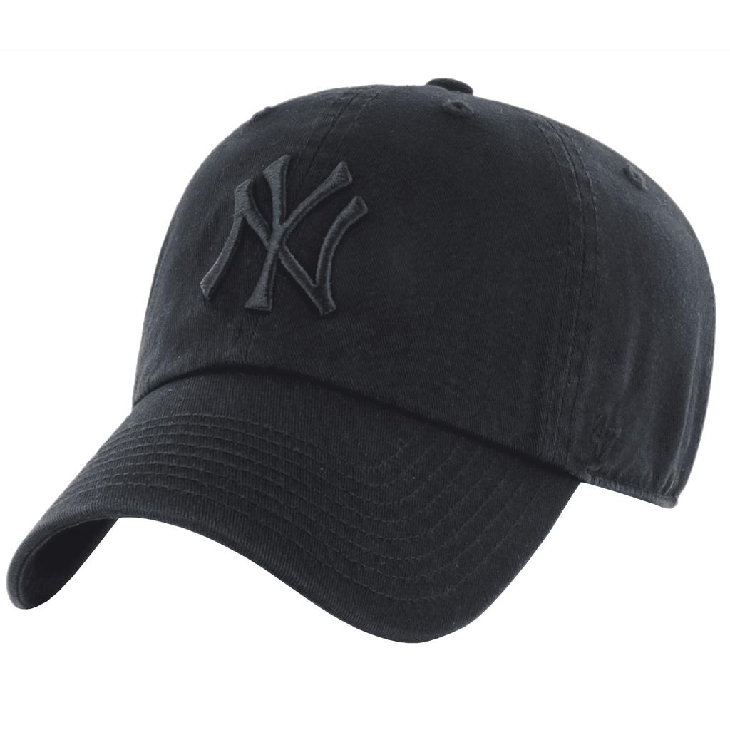 47 BRAND New York Yankees MLB Clean Up Cap, schwarze Herrenkappe