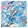 Dolphin Graffiti Stickers: 50pcs Waterproof Marine Life Set for DIY Skateboards, Phone Cases & Suitcases
