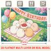 Birthday & Wedding Cartoon Indoor/Outdoor Party Banner Polyester