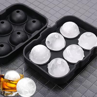 Sada silikonových forem na ledové kostky Velká forma na ledové koule na whisky Kulaté čtvercové podnosy na koktejly Zmrazte domácí ledový nápoj Barové sklo