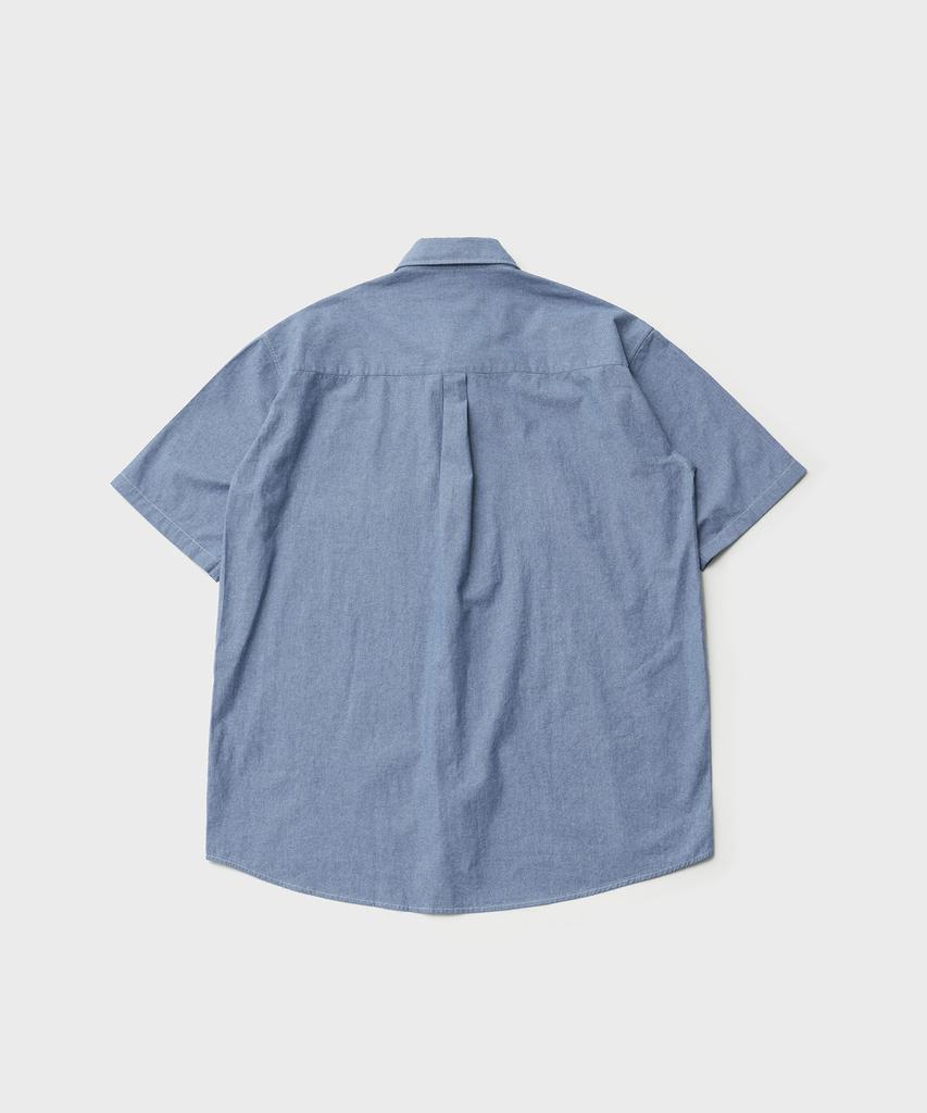 LE TIGRE Oxford Short Sleeve Shirt (Mid Blue)