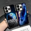 Earth Stars Space Universe Plating Phone Case For Xiaomi Redmi Note 14 15 Pro Plus 13 12 11 11S 11T 10 9S 9 5G Anti-Fall Airabag