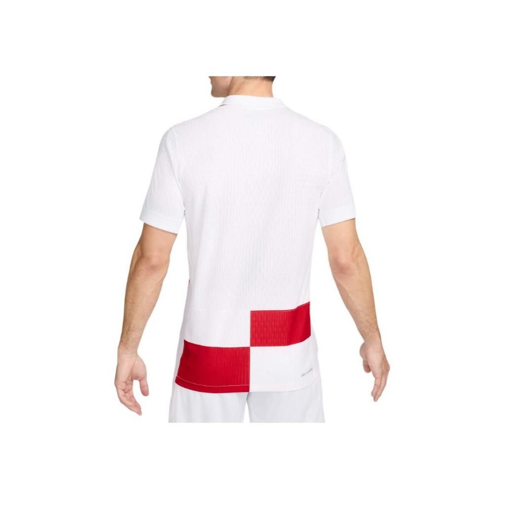 Nike Croatia 2024/25 Match Home Sweat-Wicking Short-Sleeve Football Jersey Men Tops White University-Red FV1738-100