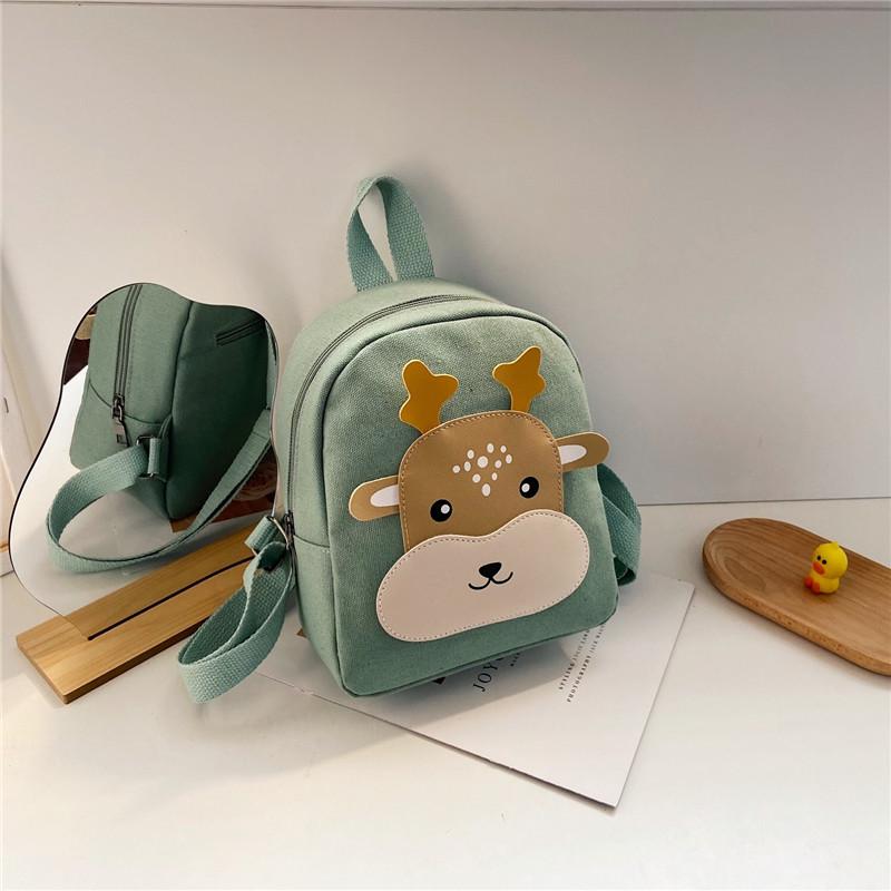 2023 New Cartoon Canvas Backpack for Kids, Ages 3-6, Trendy Kindergarten Bag for Boys and Girls