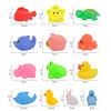 13Pcs/Lot Mixed Baby Bath Toys Rubber Duck Water Toys Duck Soft Floating Duck Squeeze Sound Ducky