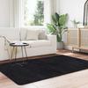 VidaXL Tapis Shaggy à poils longs noir 130x200 cm polyester, tapis, tapis de chambre, tapis moderne, tapis de salon, tapis 4102830