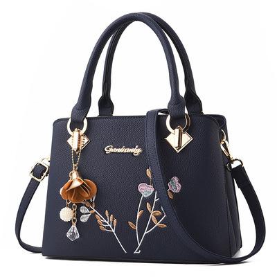 Women Embroidery Tote Bag High Quality Leather Ladies Handbags 2025 Women Shoulder Bag Small Crossbody Bags for Women Sac A Main