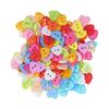 200pcs Plastic Material Heart Shaped Buttons Multicolor Resin Heart Buttons  For Sewing