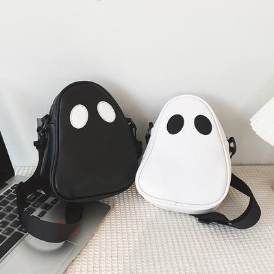 Neue Europäische Und Amerikanische Modische Ausgefallene Und Lustige Ein-Schulter-Tasche Dämon Geist Color-Blocking Patchwork Umhängetasche PU Rucksack