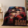 Cartoon Slam Dunk Basketball Anime Flannel Blanket Soft Warm Blanket Throw Blanket for Bedroom Living Room Bed Travel Picnic