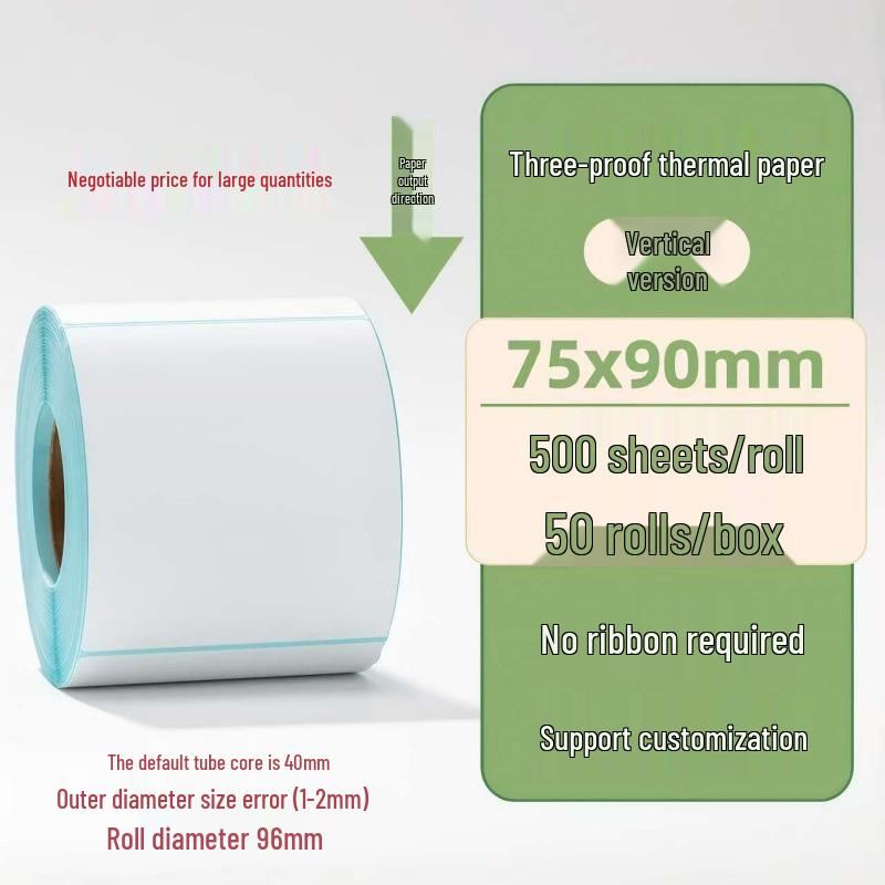 Samoprzylepne etykiety termiczne na kody kreskowe 100×150 mm - Trwałe i wodoodporne do logistyki