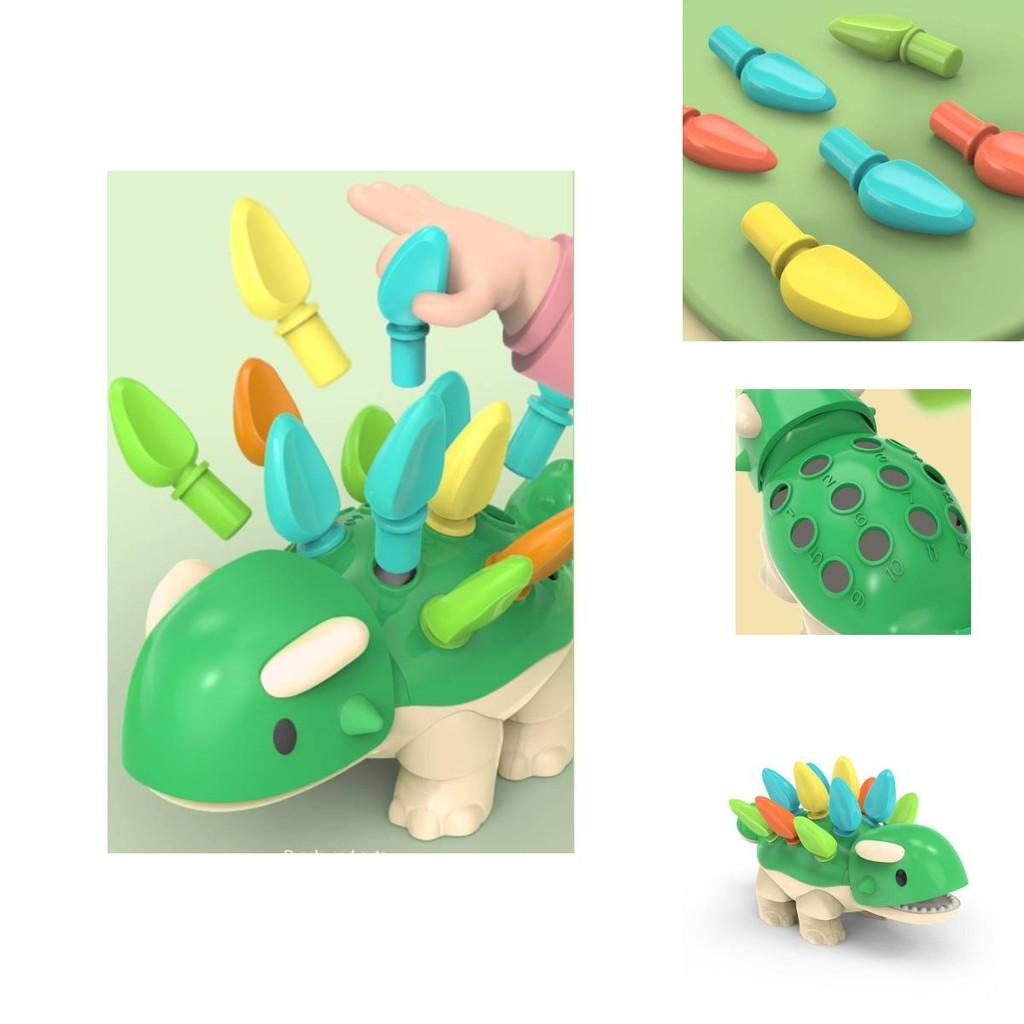 Colorful Educational Dinosaur Puzzle Toy For Infants With Fine Motor Skills Development