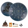 Zmart 6 Inch Steel Tongue Drum Gift Set 11 Sounds Sound Healing Instrument Tuning Kit Handpan Style Relaxation Meditation Yoga Music