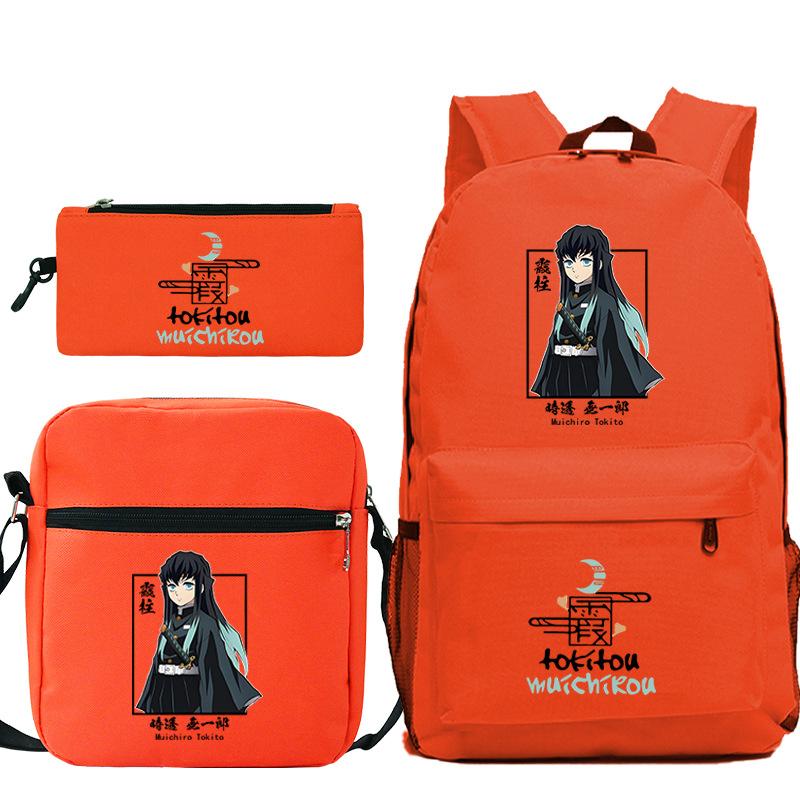 Demon Slayer Ghost Annihilation Blade Primary School Bag New Pencil Case Stationery Set