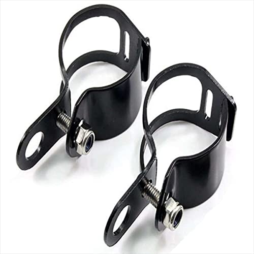 

FJmark Мотоциклетные Запчасти Кронштейн Указателя Поворота Универсальный Крепление на Раму Передней Вилки Фиксированный Левый и Правый Комплект из 2 штук 27мм до 36мм Включая Монтажные Болты (черный)