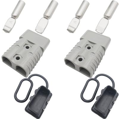 175A 600V Connector, Quick Connect Disconnect Connector, Fits 1/0-2 AWG Wire, For Car, Boat, Caravan, Camper (Gray)