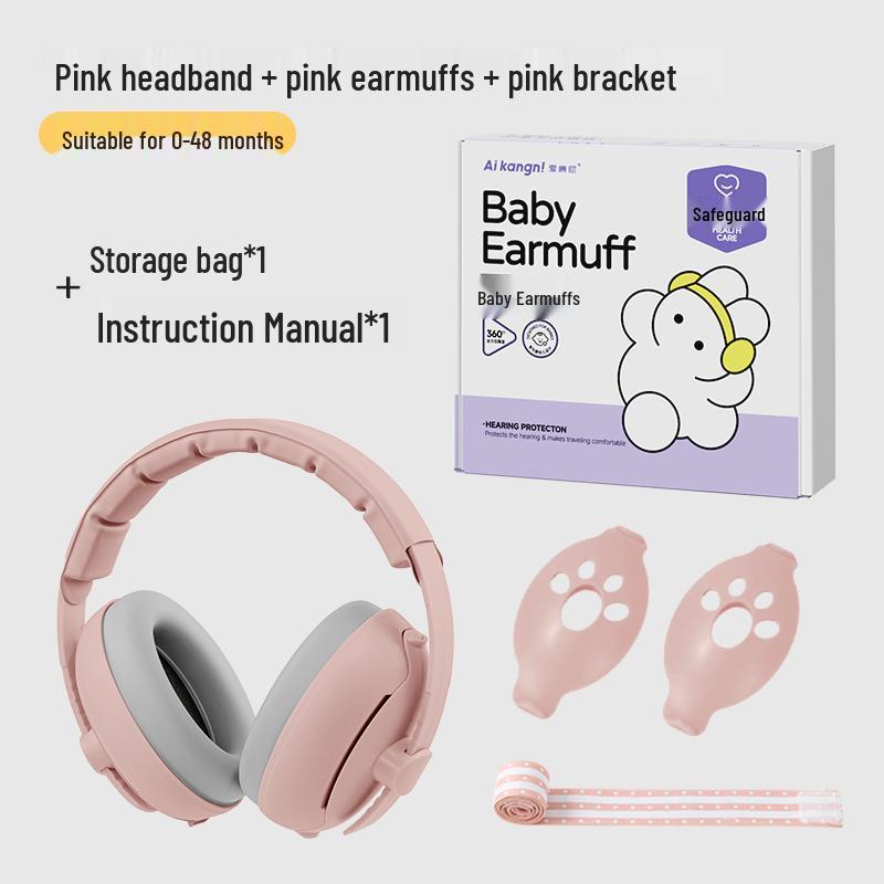 Soundproof Baby Earmuffs: Adjustable Noise-Canceling Headphones for Babies (0-3 Years) - Ideal for Airplane Travel and Sleeping