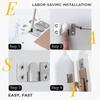 20/2pcs Stainless Steel Interlock Bracket Furniture Joint Connector Wall Hanger Picture Frame Hooks Flush Mount Hanging Buckle