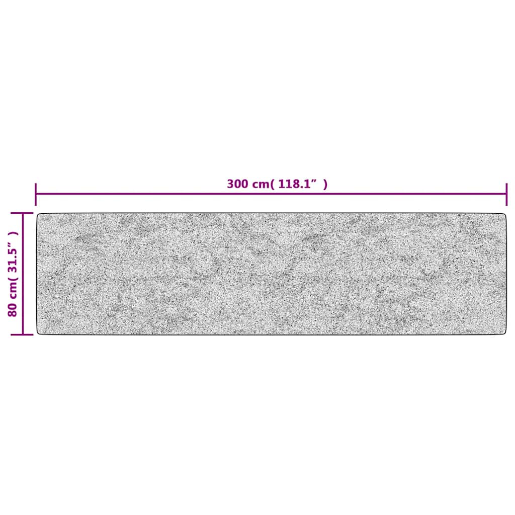 Vidaxl Dywan Z Możliwością Prania, 80X300 Cm, Beżowy, Antypoślizgowy