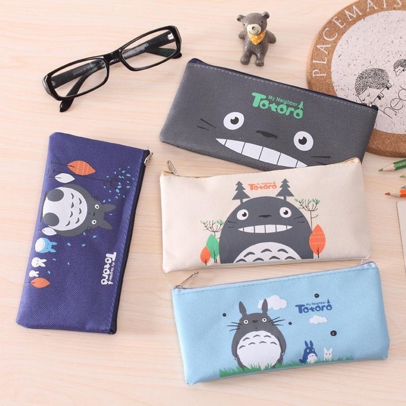 Cartoon Chinchilla Pencil Case Cute Female Student Canvas Pencil Case 1pc