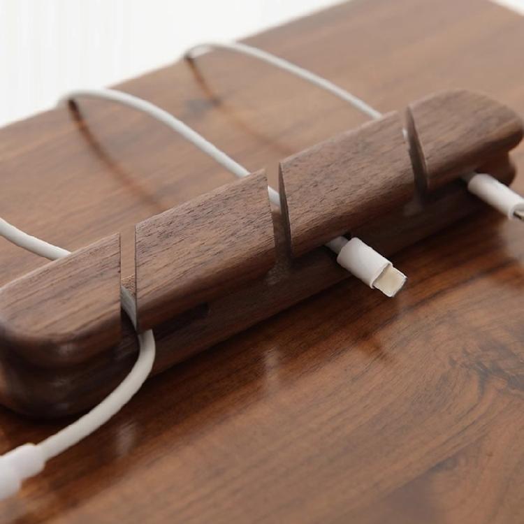 Wood Cable Management Clips Adhesive MultiSlot Organizers for Desk Home Office Auto Slimly Cable Organizers Wire Holders