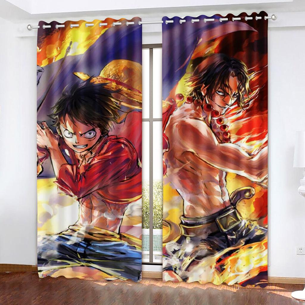Rideau occultant Monkey D Luffy, One Piece, Polyester, Animé, Convient pour Chambre à coucher, Enfants, Adulte, Décoration de pièce, Cadeaux