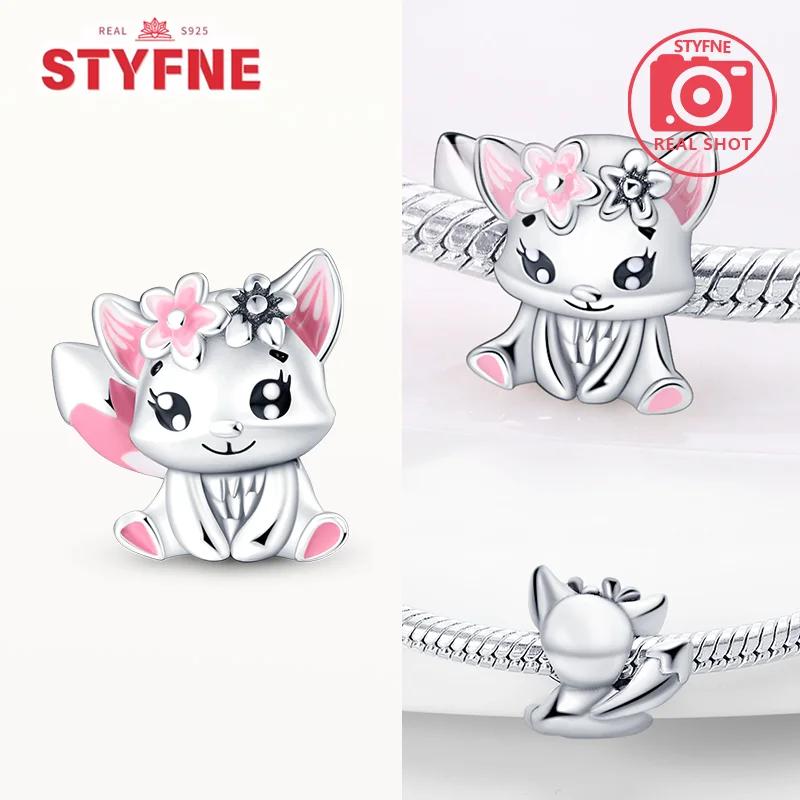 Copperpink Heart Series Cute Animals Bear Rabbit Charms Love Beads Fit Original Bracelet For Women Fine Jewelry Diy Gifts