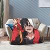 Super Soft Sword Art Online Kirito Asuna Throw Blanket Fleece Flannel Lightweight Blanket Cozy Fluffy Blankets All Season Use