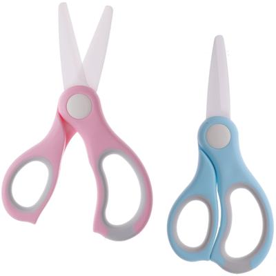 Lubonarie Gardening Ceramic Pruning Ceramic with Caps and Storage Set of 2 Scissors, Shears, Blades, Case, (Pink & Blue)