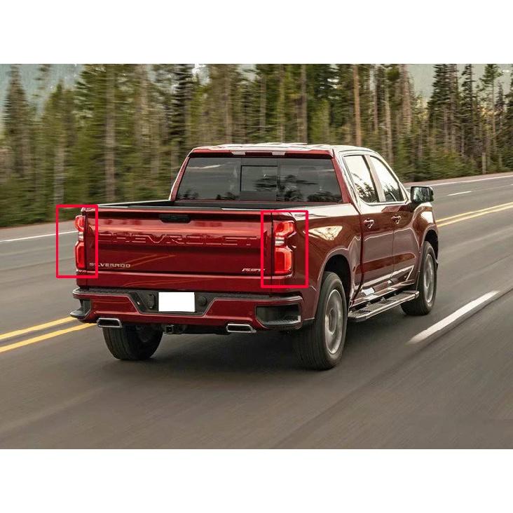 For Chevrolet Silverado   Car Accessories ABS Chrome Tail Light Rear Back Frame Lamp Cover Trim molding