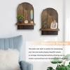Pack Of 2 Wood Wall Shelves Rainbow Bookshelf for Living Room and Bedroom Decoration Easy Install Plant Storage Rack