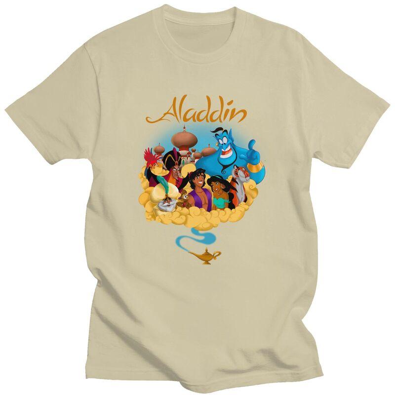 Custom Aladdin T Shirts Men Soft Cotton Tees Cartoon Tshirt Short Sleeve Fashion T-shirt Clothes