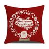 Christmas Pillow Cover Christmas Pillow Linen Cartoon Print Holiday Home Bed Cushion Cover
