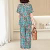 Women's Plus Size Printed 2-Piece Set – Casual Short Sleeve Summer Outfit (XL-5XL)